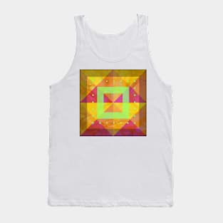 Geometric Shapes with Lime Accents Tank Top